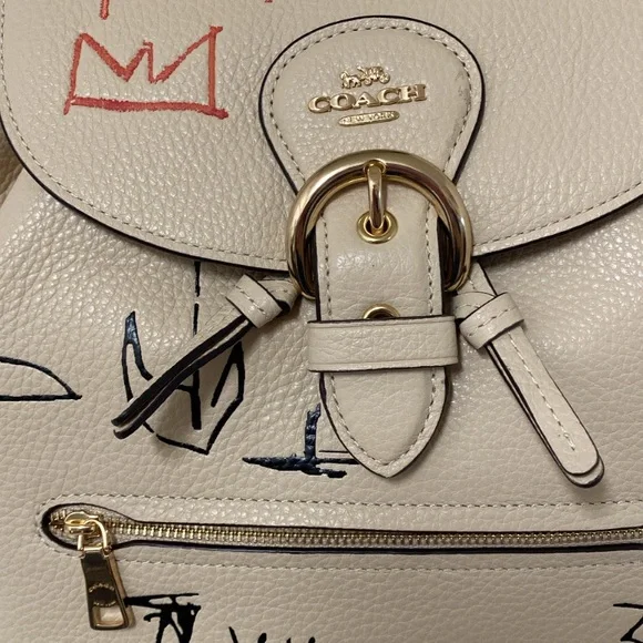 New💃Coach X Jean Michel Basquiat Kleo Backpack - Picture 10 of 15